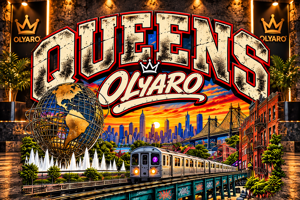 OLYARO -T-Shirt Black Edition Queens