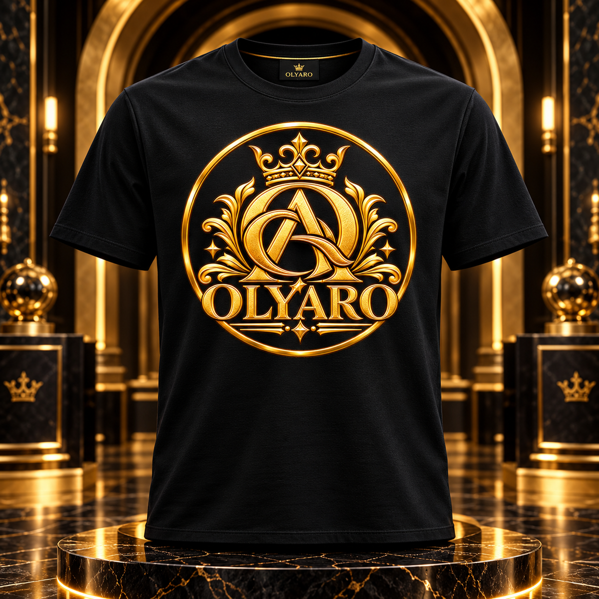 OLYARO -T-Shirt Black Edition Bank