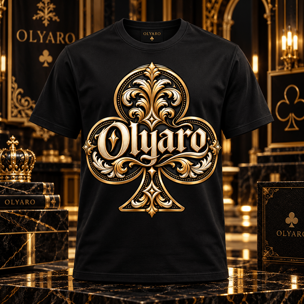 OLYARO -T-Shirt Black Edition Trèfle