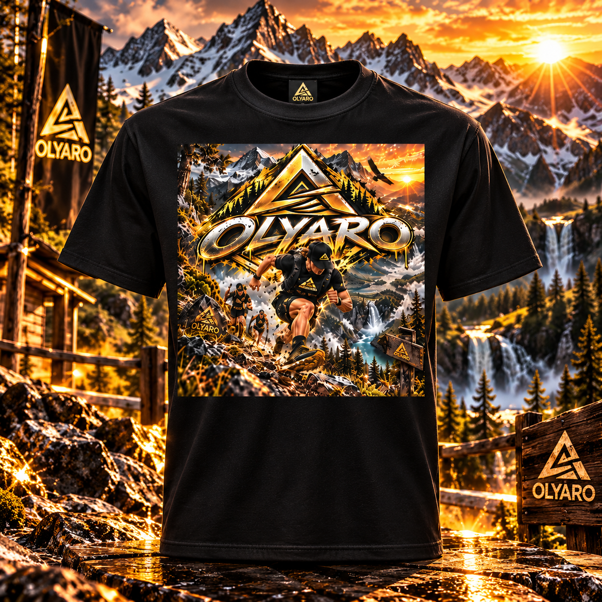 OLYARO -T-Shirt Black Edition Trail
