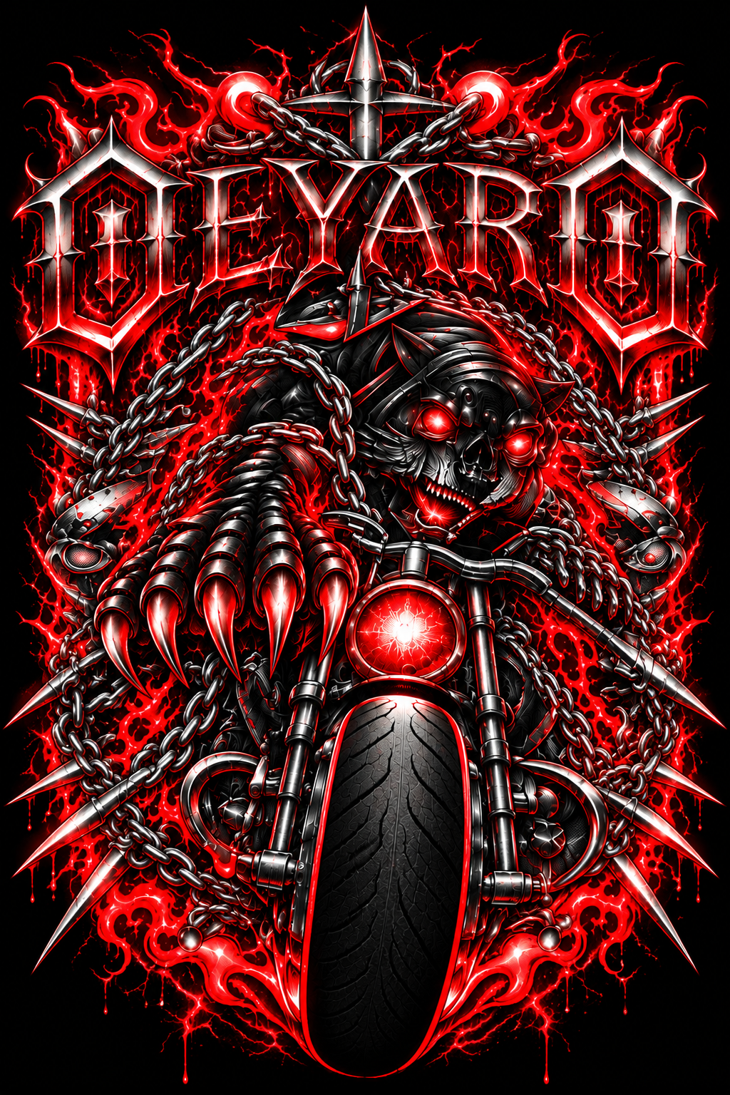 OLYARO -T-Shirt Black Edition Bikers