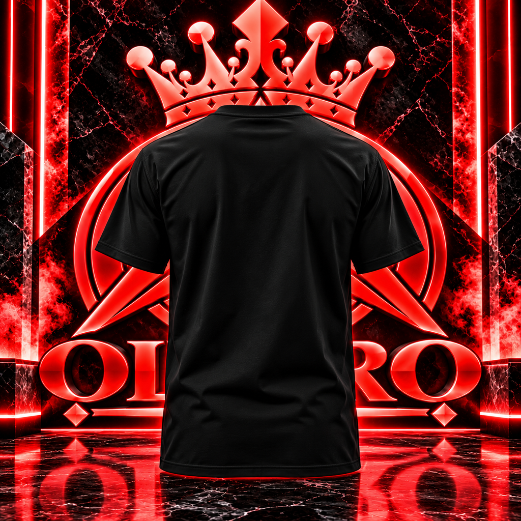 OLYARO -T-Shirt Black Edition Classic King Red