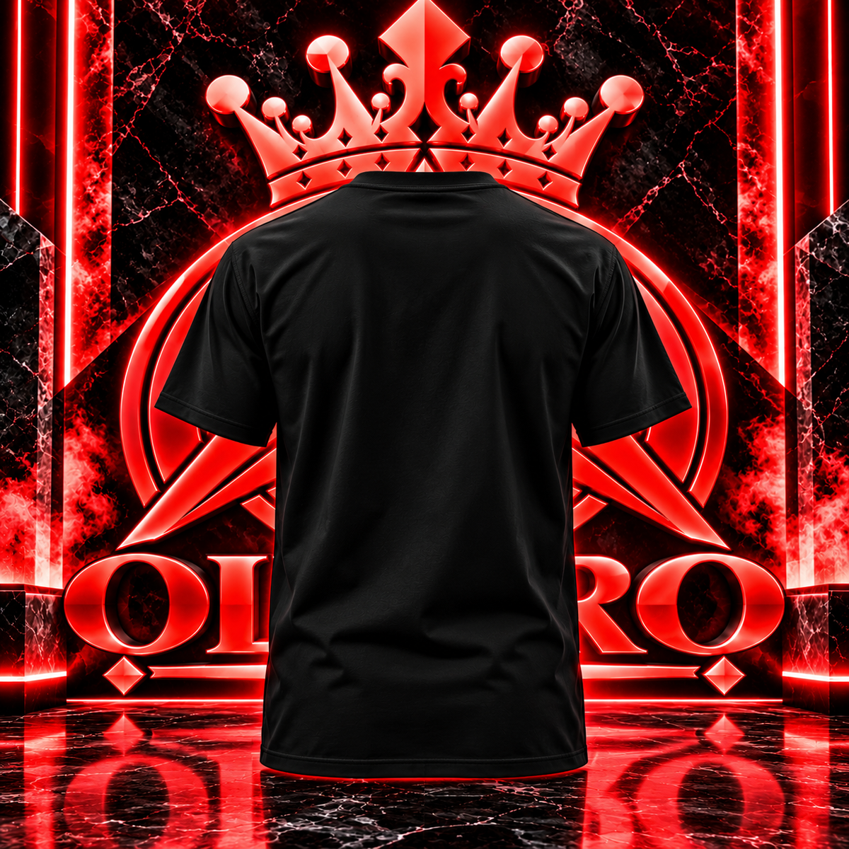 OLYARO -T-Shirt Black Edition Classic King Red