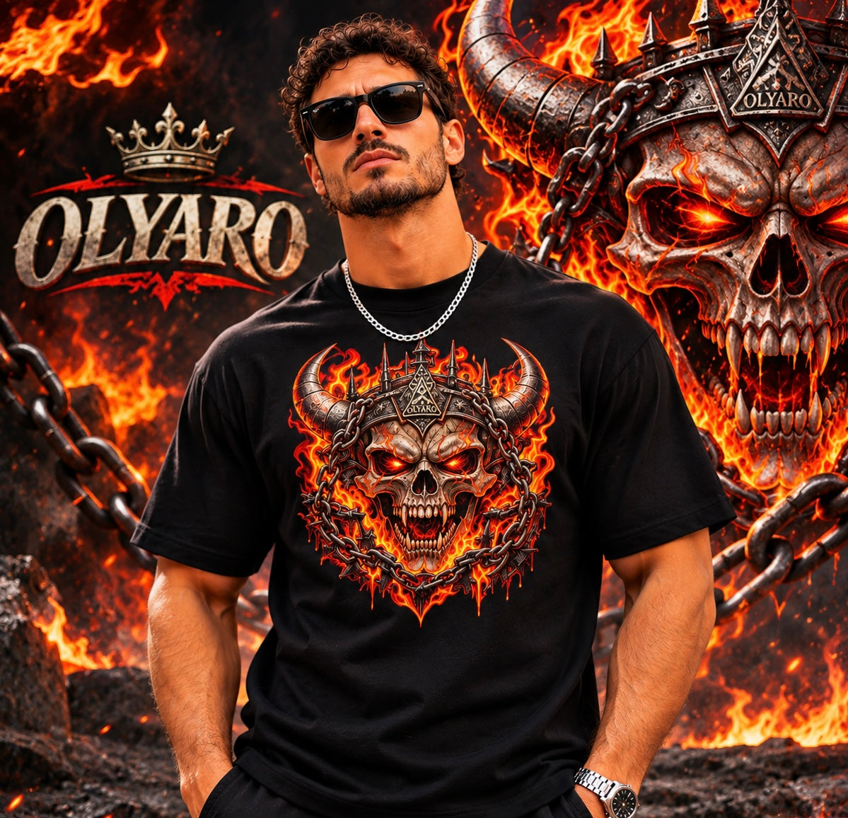OLYARO -T-Shirt Black Edition Diablo