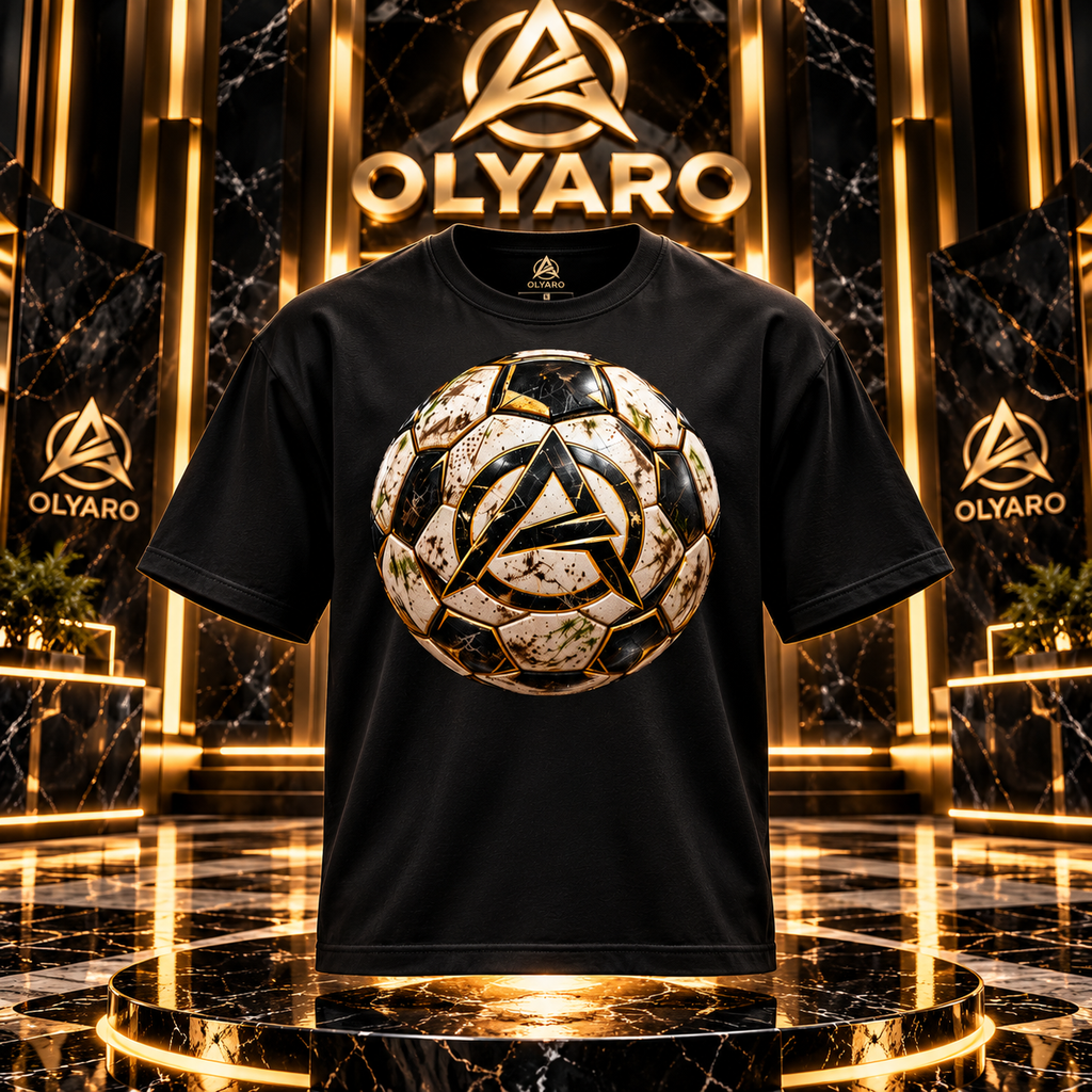 OLYARO -T-Shirt Black Edition Football