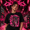 OLYARO -T-Shirt Black Panthere Pink
