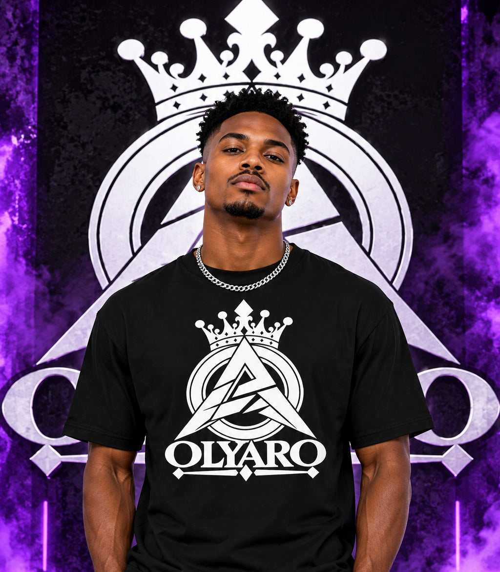 OLYARO -T-Shirt Black Edition Classic King white