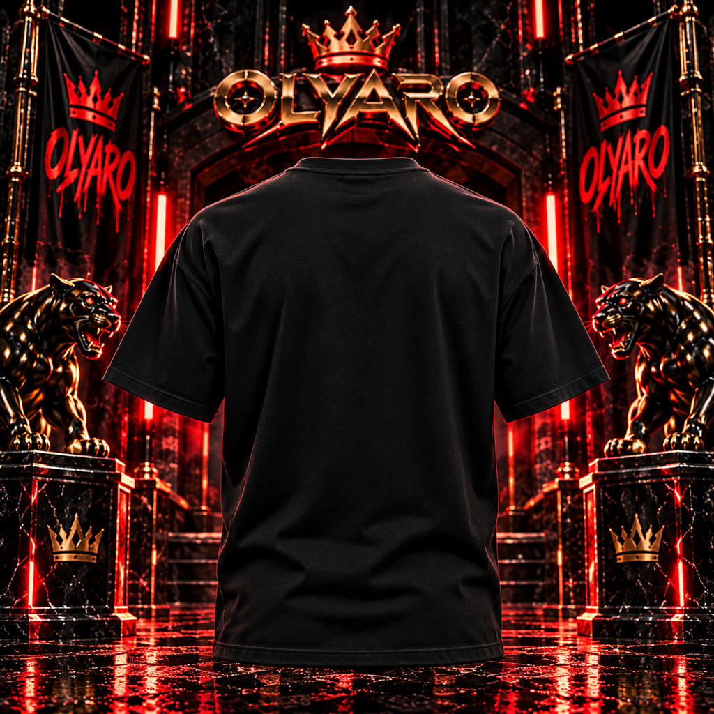 OLYARO -T-Shirt Black Edition Roses
