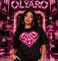 OLYARO -T-Shirt Black Big Heart