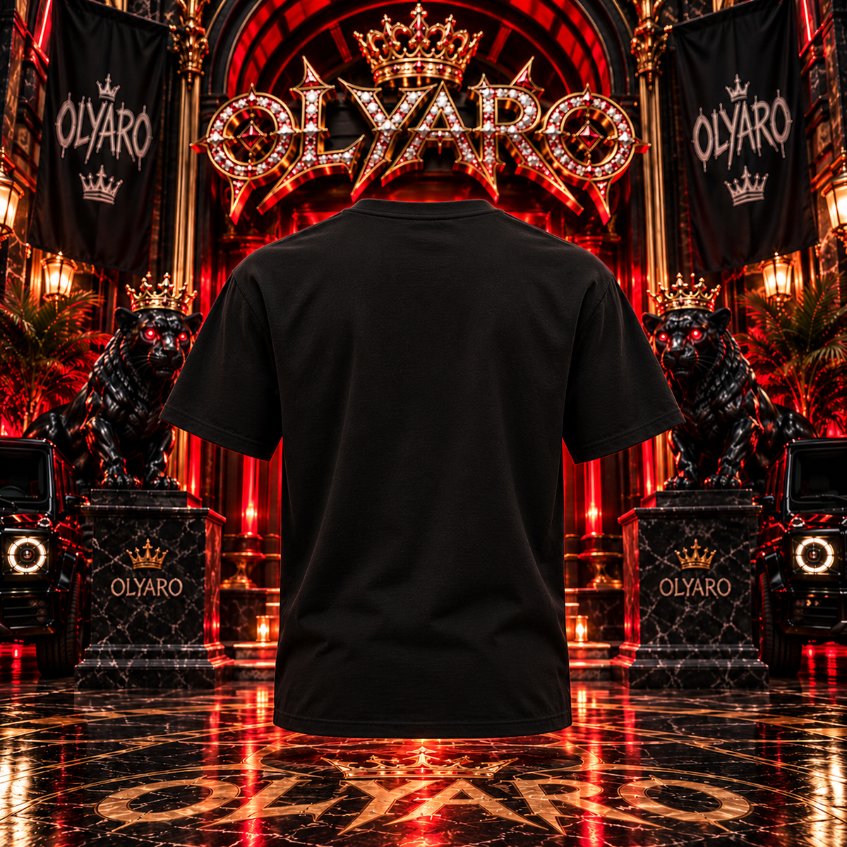 OLYARO -T-Shirt Black Edition Love