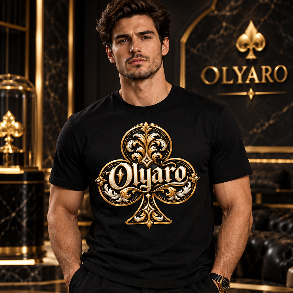 OLYARO -T-Shirt Black Edition Trèfle