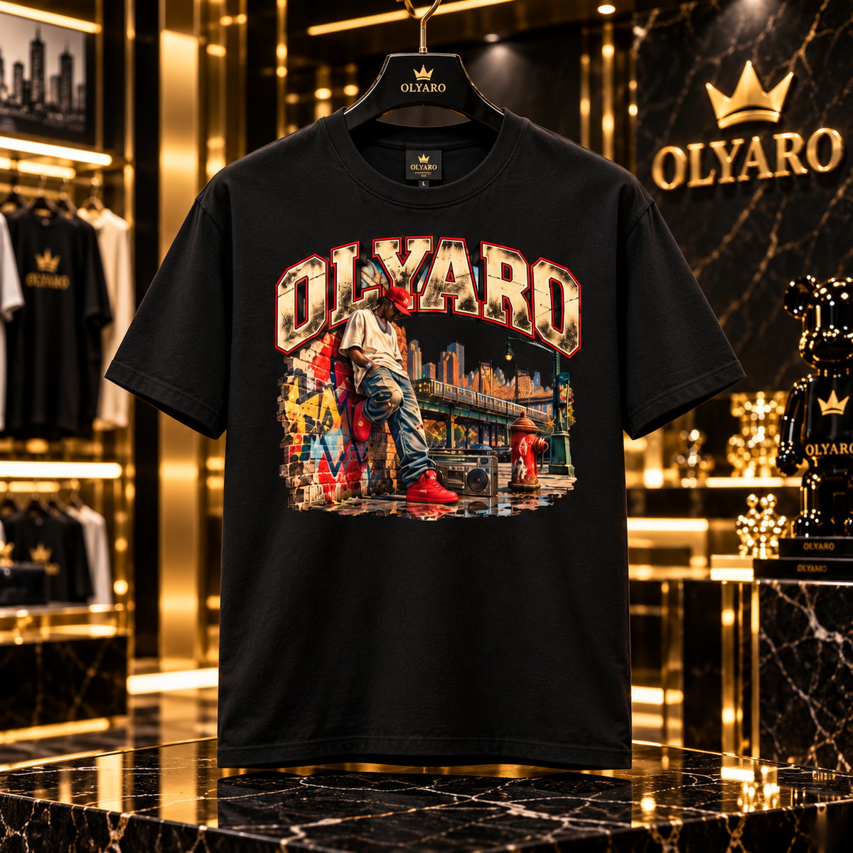 OLYARO -T-Shirt Black Edition Street