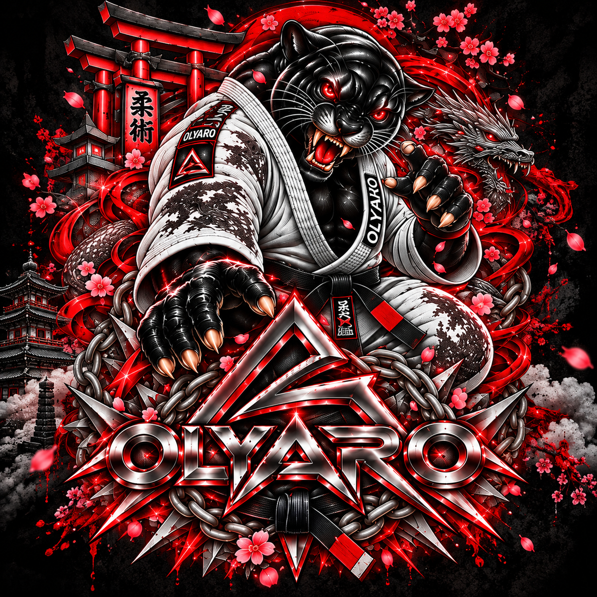 OLYARO -T-Shirt Black Jujitsu