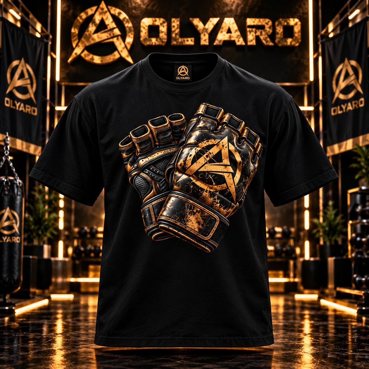 OLYARO -T-Shirt Black Edition Mma Vintage