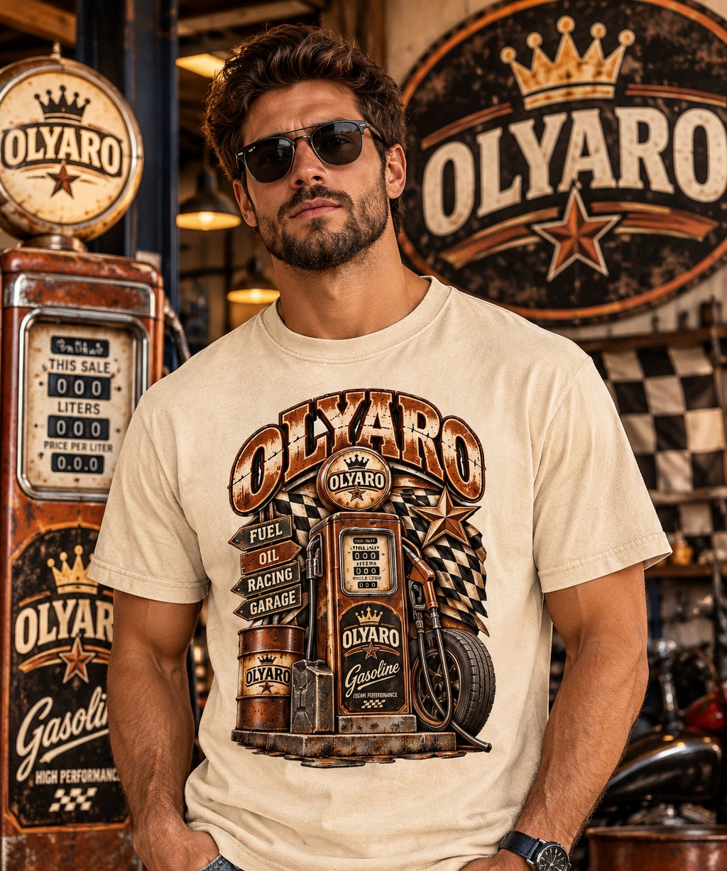 OLYARO -T-Shirt Beige Edition Gasoil Brown