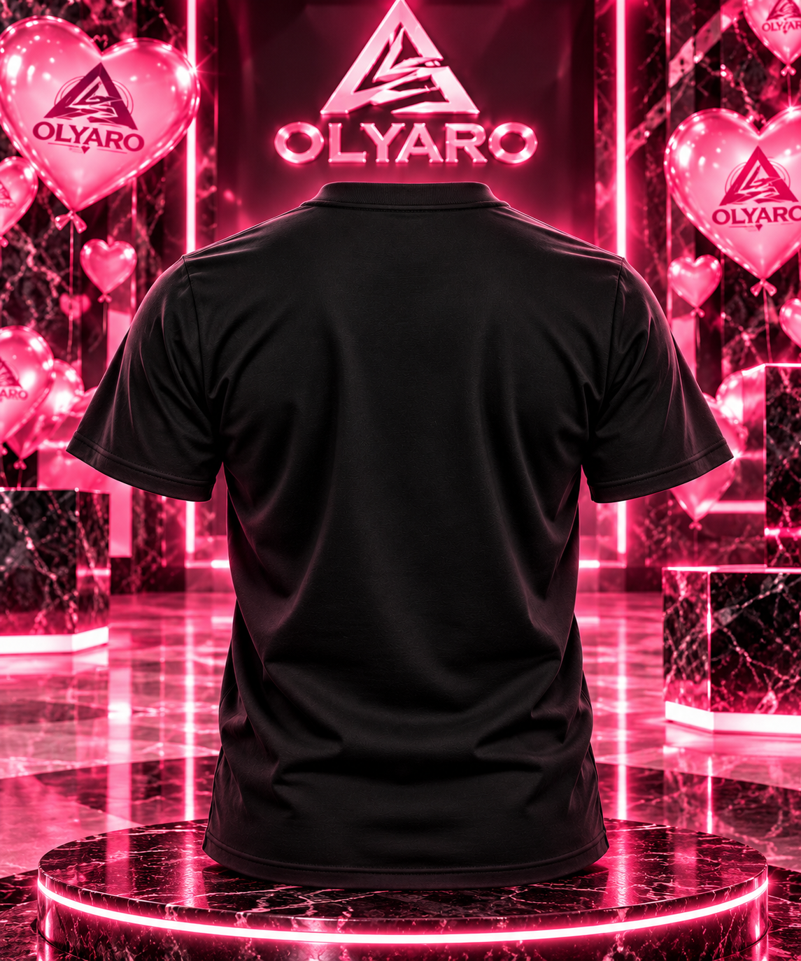 OLYARO -T-Shirt Black Edition Bulles