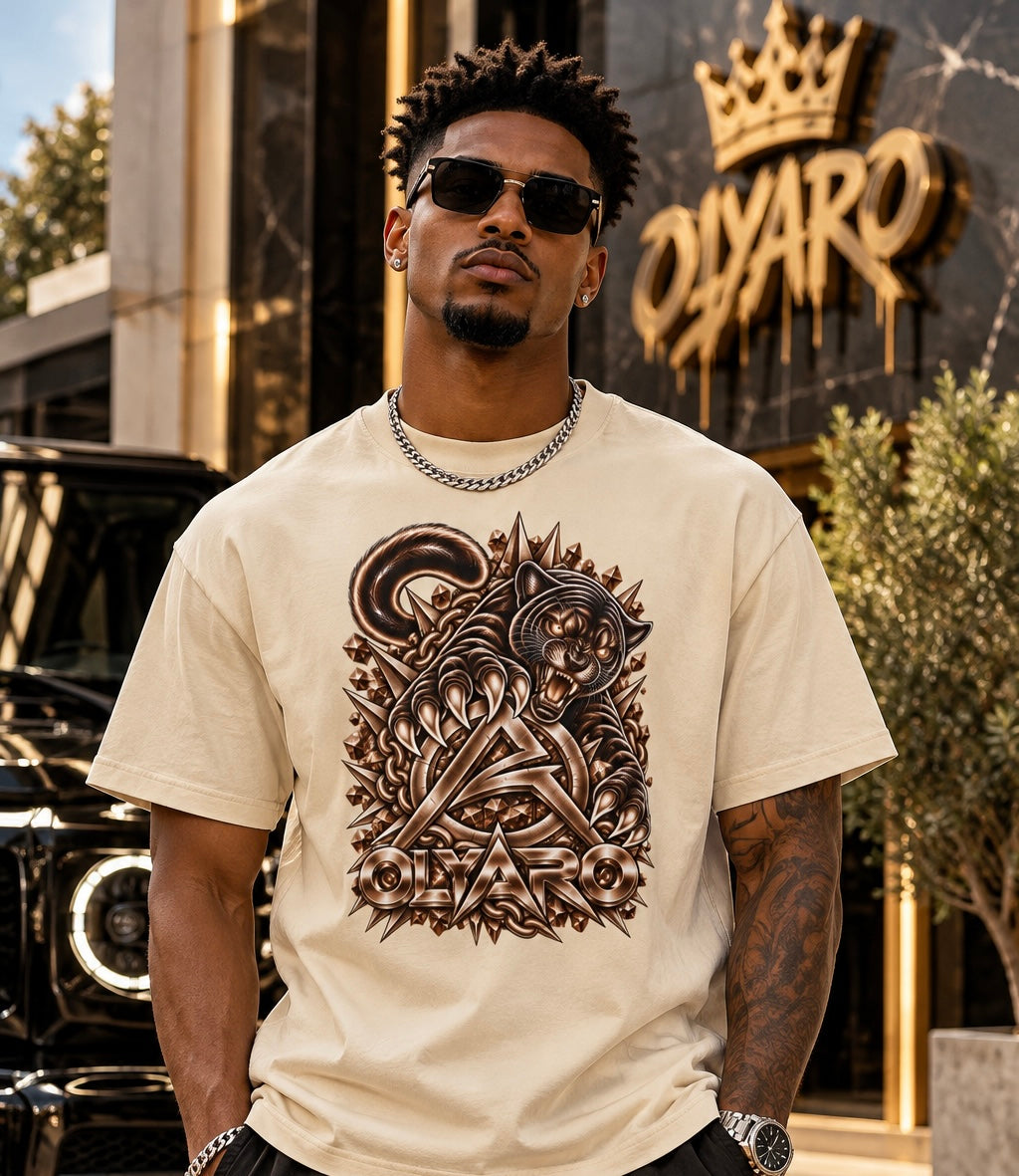 OLYARO -T-Shirt Beige Edition Brown