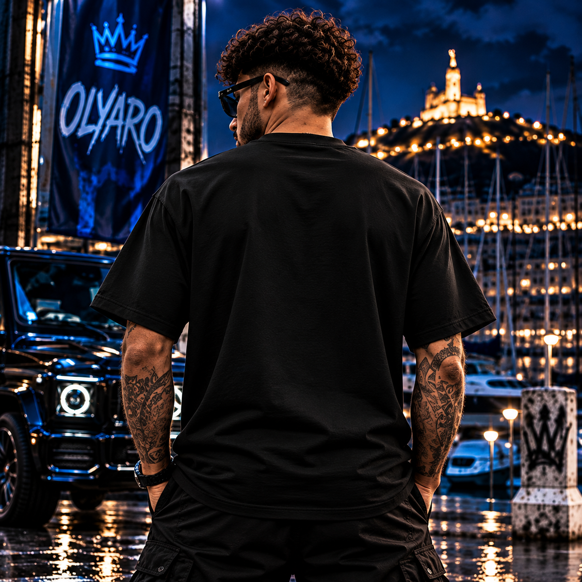 OLYARO -T-Shirt Black Edition Marseille