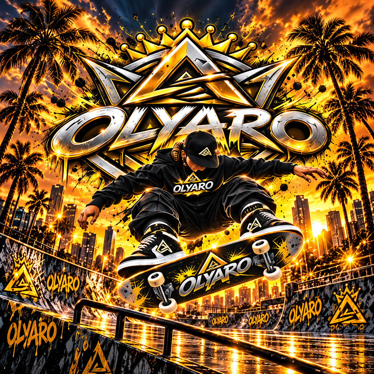 OLYARO T-Shirt Black Edition Skate