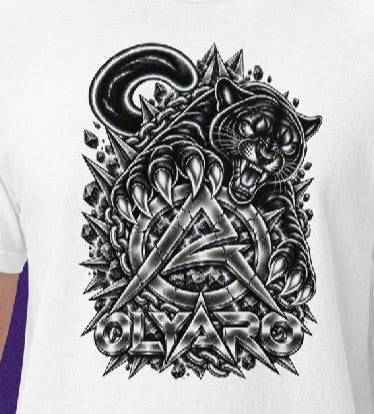 OLYARO -T-Shirt White Edition Classic/Black