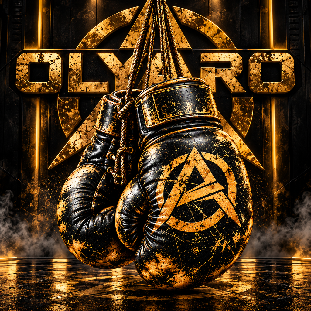 OLYARO -T-Shirt Black Edition Boxe Vintage