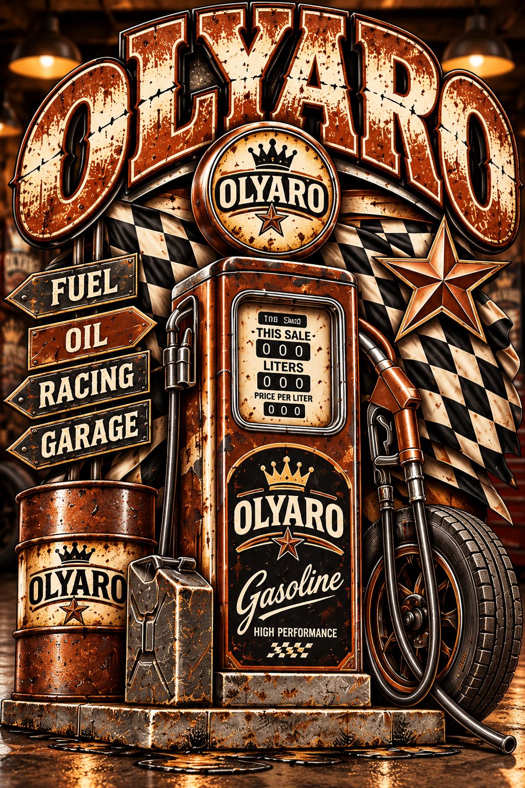 OLYARO -T-Shirt Beige Edition Gasoil Brown