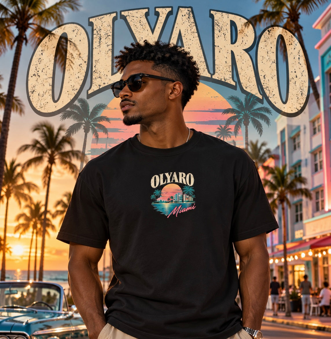 OLYARO -T-Shirt Black Edition Miami