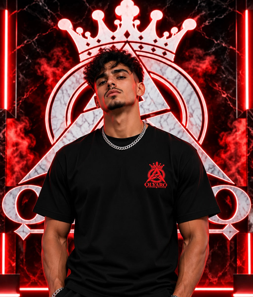 OLYARO -T-Shirt Black Edition Classic King Small/Red