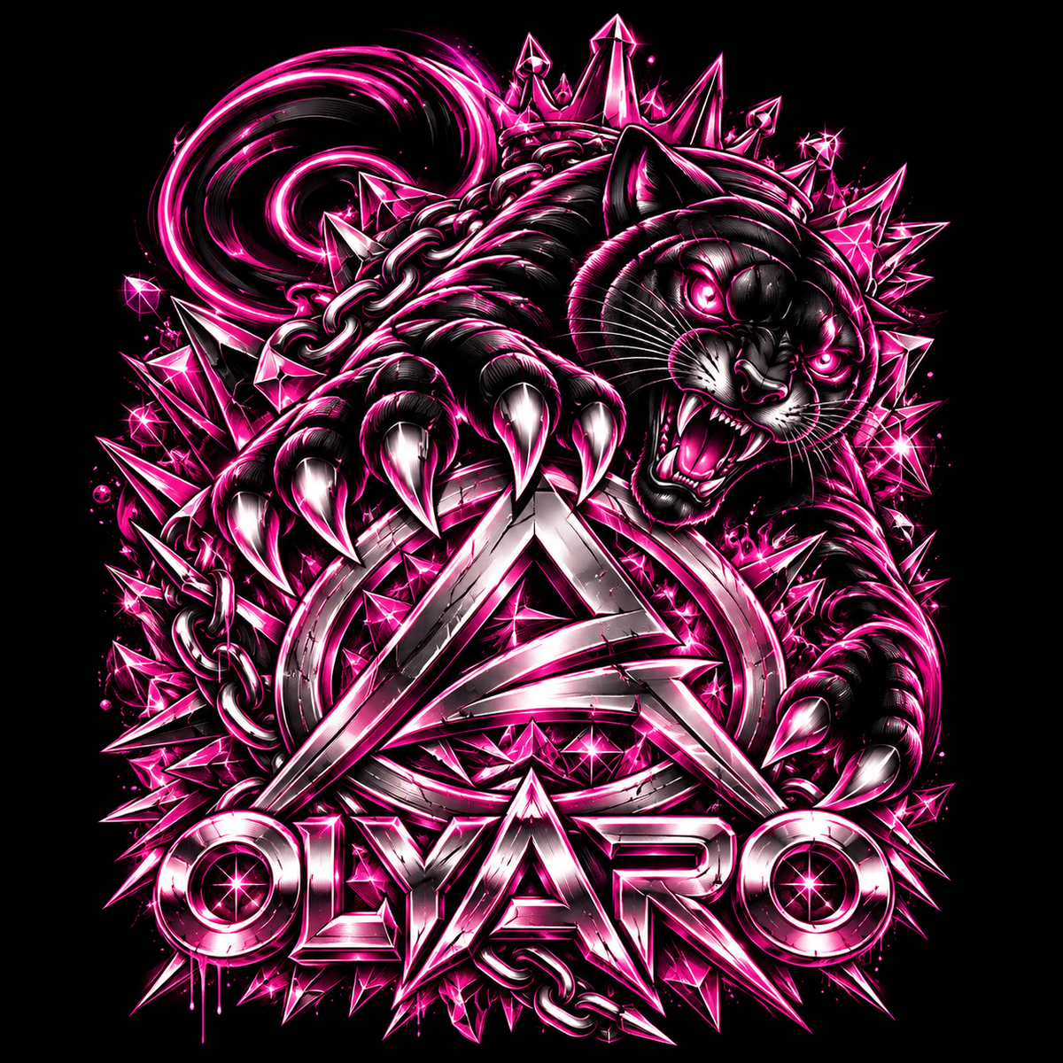 Sweatshirt  OLYARO Black Edition Classic/Pink